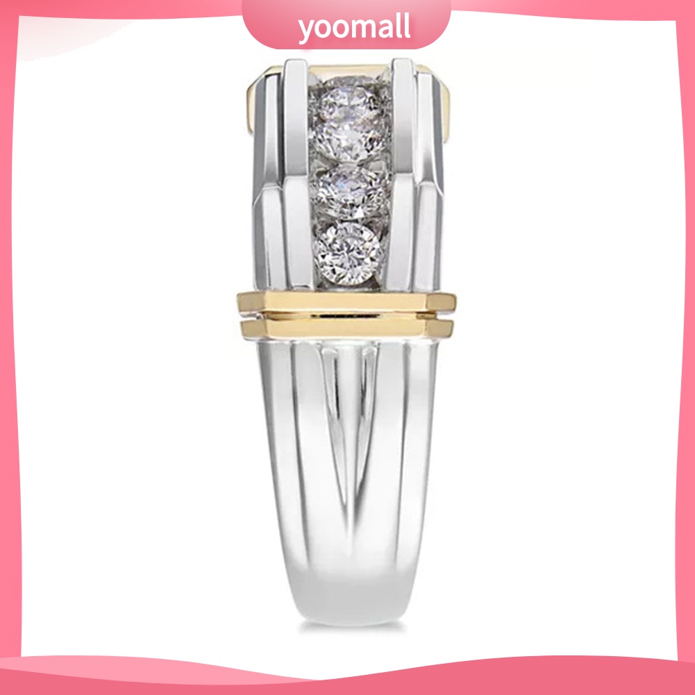 Nhẫn Hai Lớp Đính Đá Thời Trang Dành Cho Nam