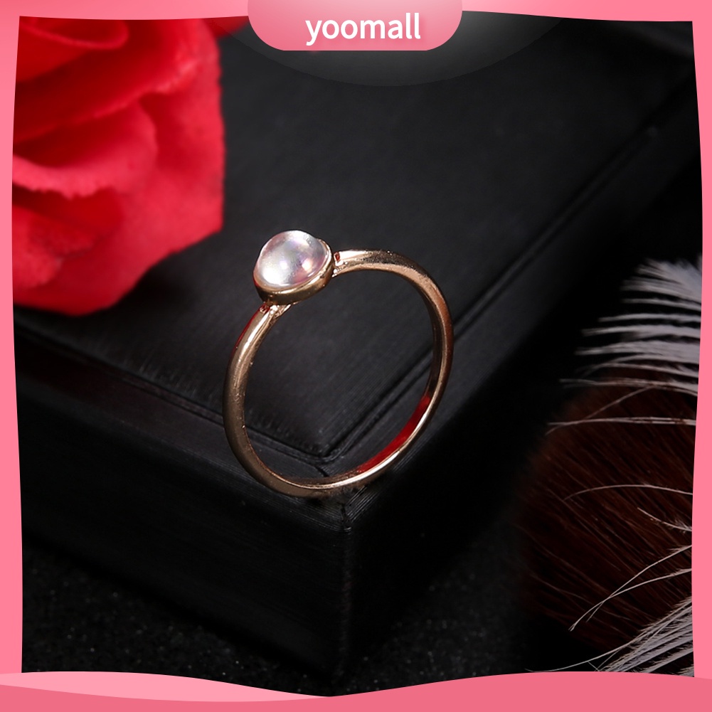 Nhẫn Mỏng Đính Ngọc Trai Giả Thanh Lịch Cho Nữ