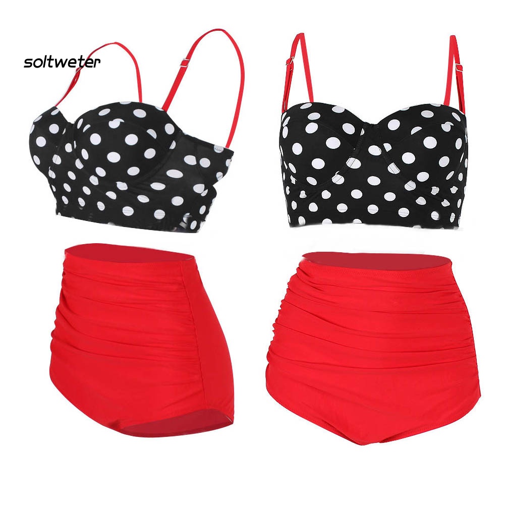 Bộ Bikini Hai Mảnh Lưng Cao In Họa Tiết Hoa Lá Mùa Hè Cho Nữ