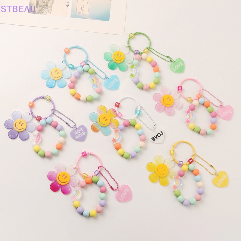 [Cxsteau] Móc Khóa Hạt Cườm Hình Hoa Hướng Dương Nhiều Màu Dễ Thương Phong Cách Hàn Quốc Dành Cho Tai Nghe MME