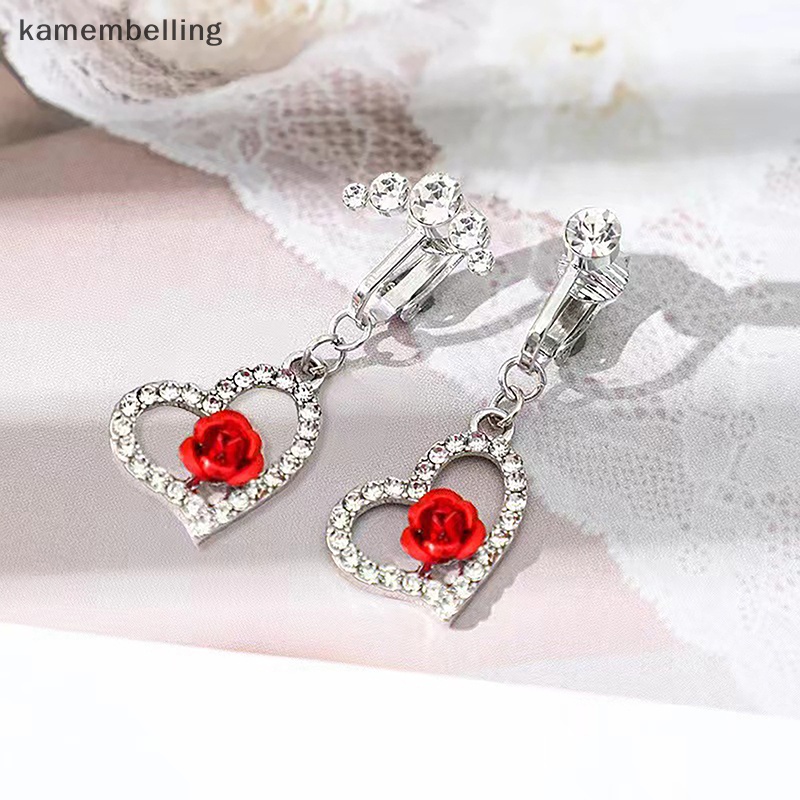 Khuyên Rốn Đính Đá Zircon Hình Hoa Hồng Thời Trang Cho Nữ