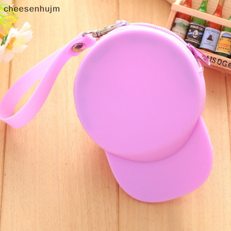 Ví Đựng Tiền Xu Mini Bằng Silicon Màu Kẹo Ngọt Kiểu Nón Cs Cho Nữ