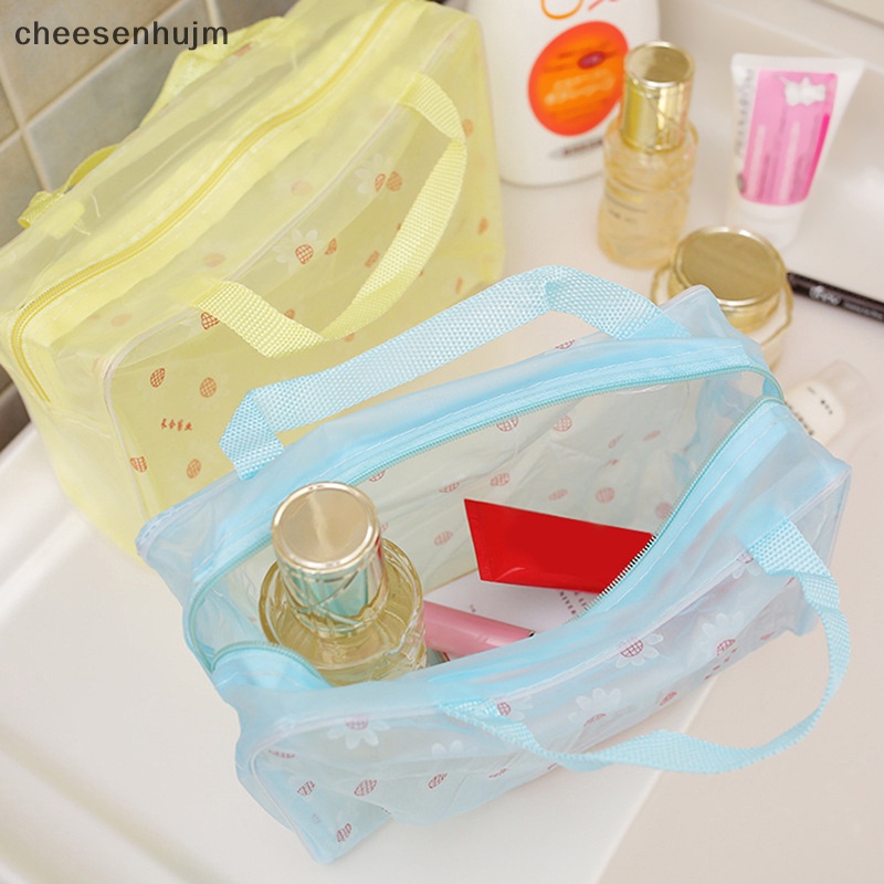 1 Túi Đựng Mỹ Phẩm Bằng PVC Trong Suốt Chống Nước Có Khóa Kéo Cho Nữ