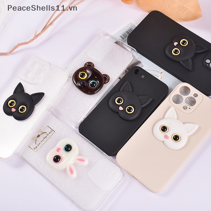 Khuôn Silicon Làm Ốp Điện Thoại Epoxy Resin Hình Đầu Gấu / Thỏ 3D DIY