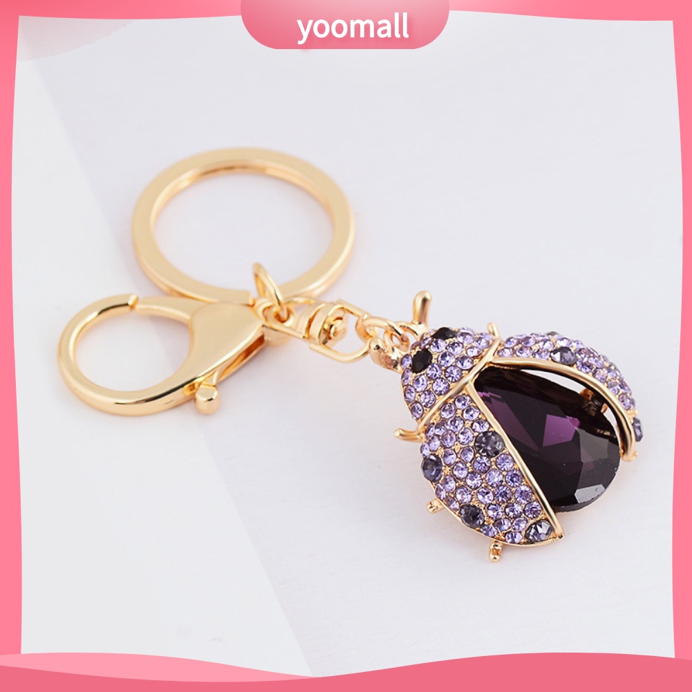 Móc Khóa Hình Bọ Rùa Đính Đá Dễ Thương