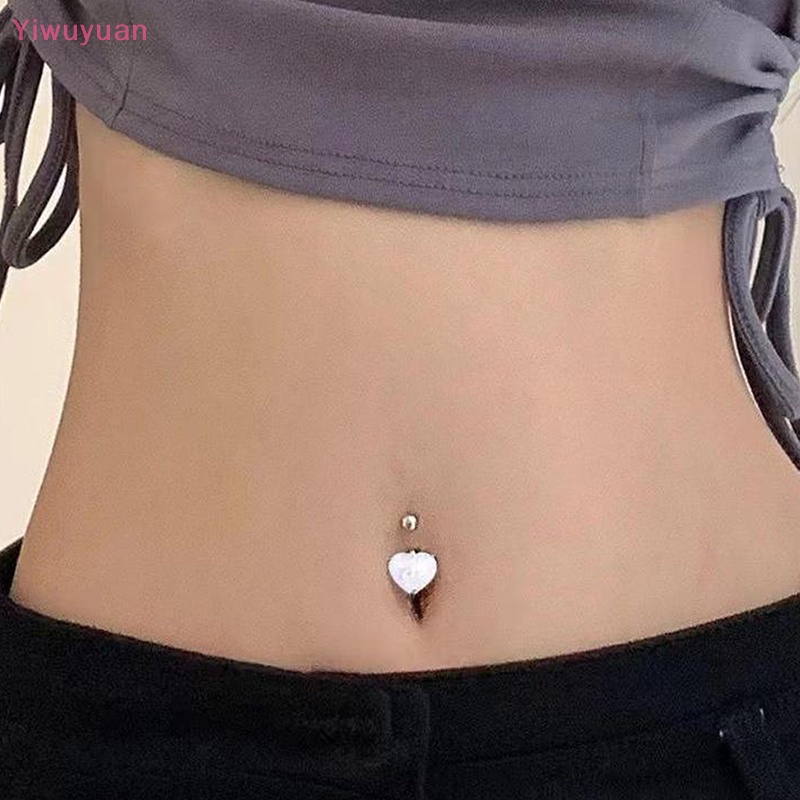 Khuyên Rốn Thép Không Gỉ Hình Trái Tim Thời Trang Mới