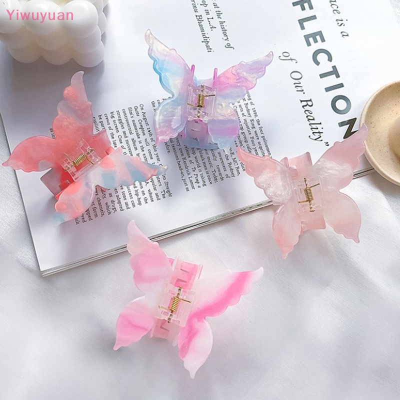 < Yiwuyuan > Kẹp Tóc Bướm Retro Phụ Kiện Tóc Thắt Bím Mới