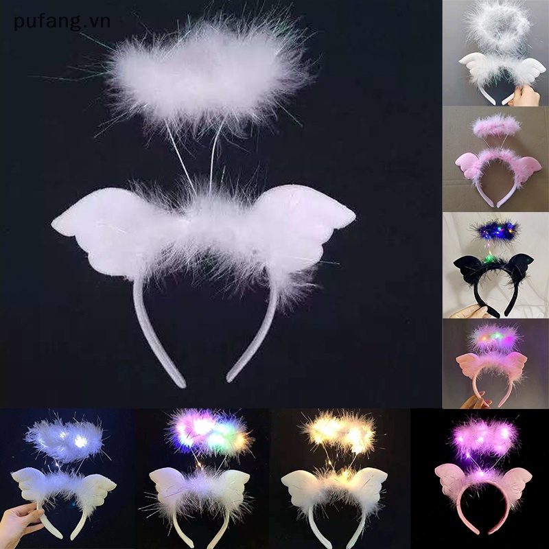 Pufang 1 Băng Đô Hóa Trang Thiên Thần Có Đèn LED