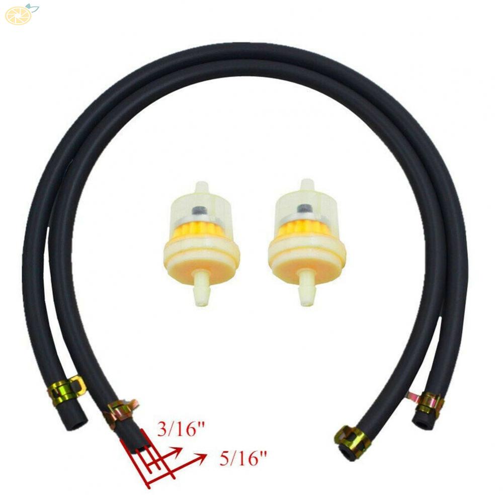 【VARSTR】Fuel Line Hose 1/4\"in 2pcs Filters 2pcs Fuel Line Hose 395051R 4pcs Clamps
