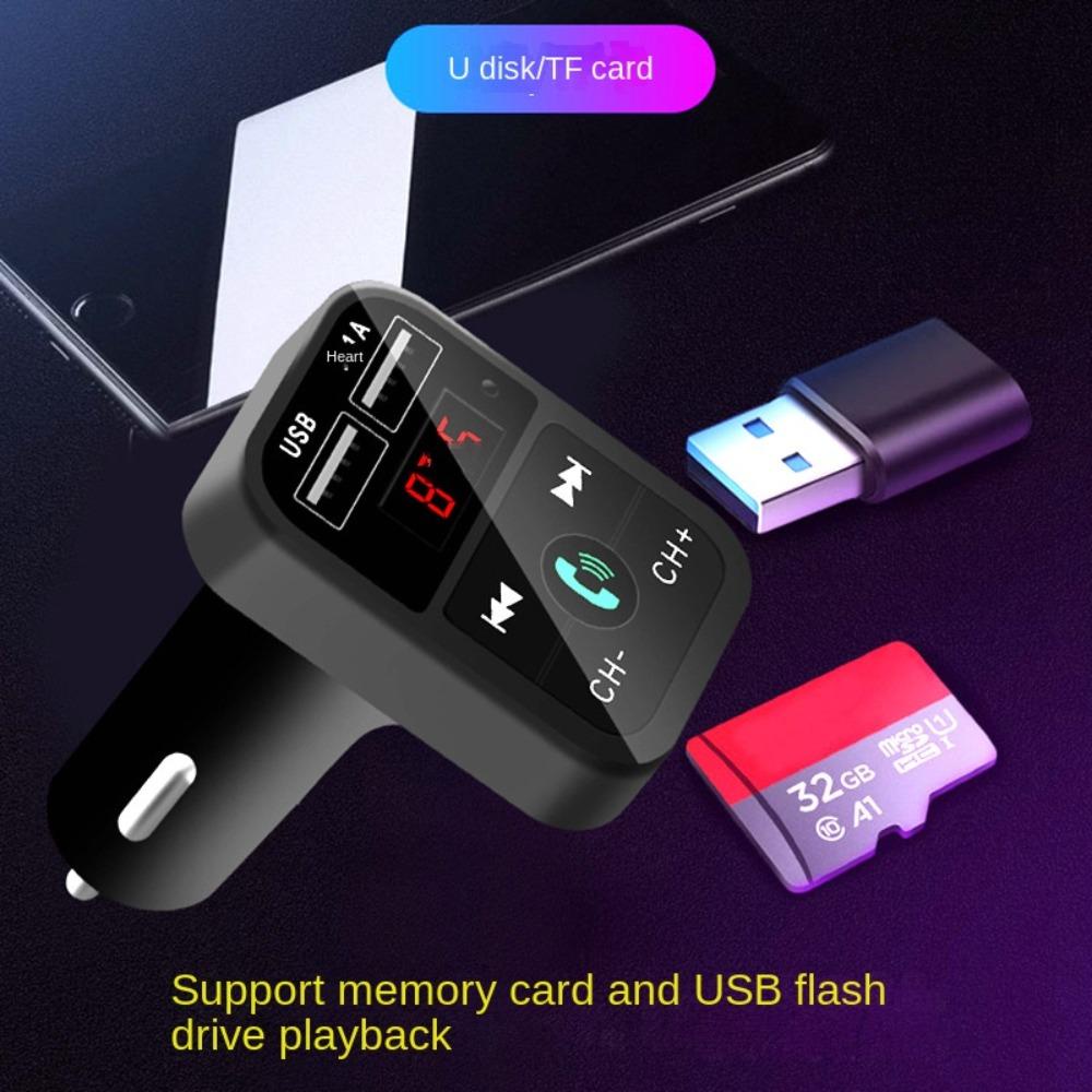 Thiết Bị Thu Bluetooth Không Dây 12-24V Kiêm Đài FM MP3 Cổng Sạc USB Kép Cho Xe Hơi