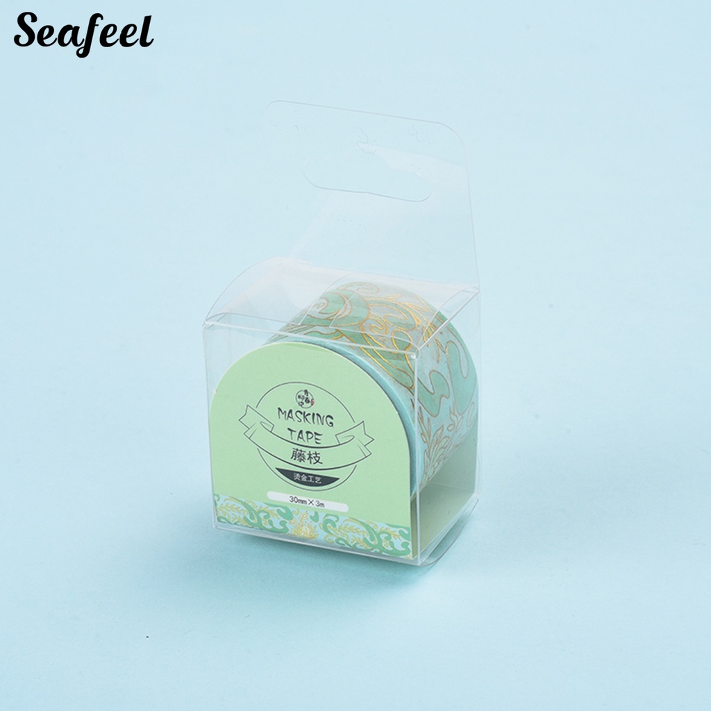 Cuộn Băng Dính Washi Màu Đồng Trang Trí Nhật Ký DIY