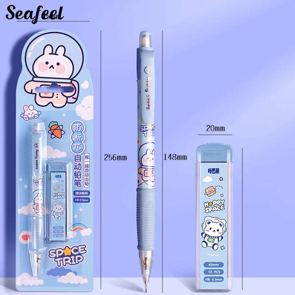 1 Bộ Bút Chì Cơ Kèm Gôm Tẩy Hình Thỏ Đáng Yêu