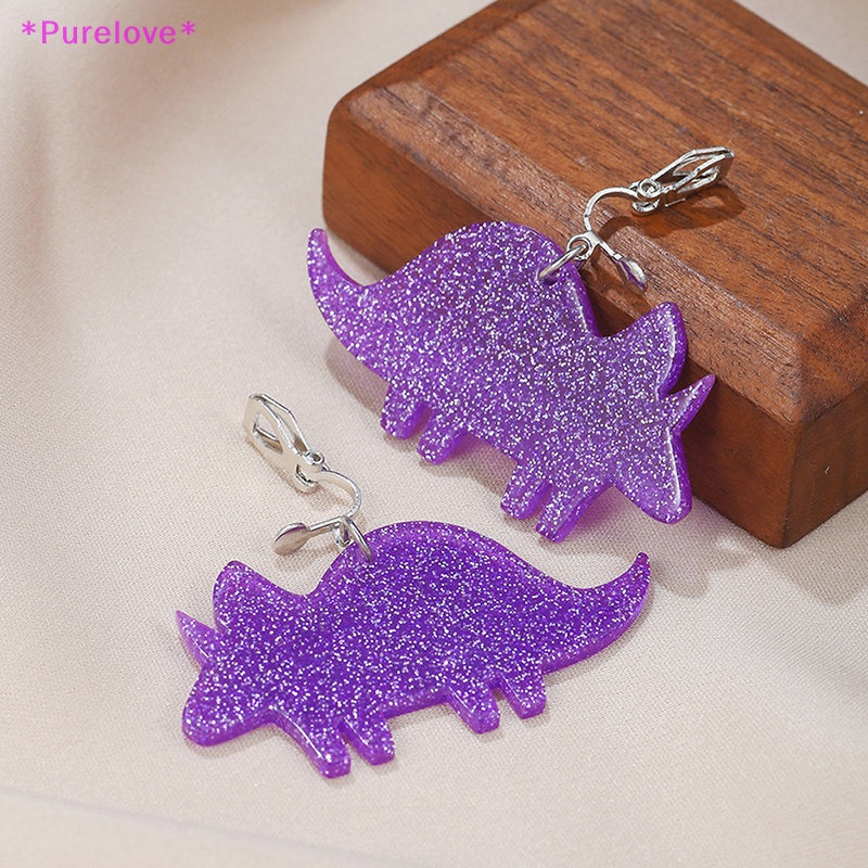 1 Đôi Bông Tai Hình Khủng Long Bằng Acrylic Dễ Thương Dành Cho Nữ Mới