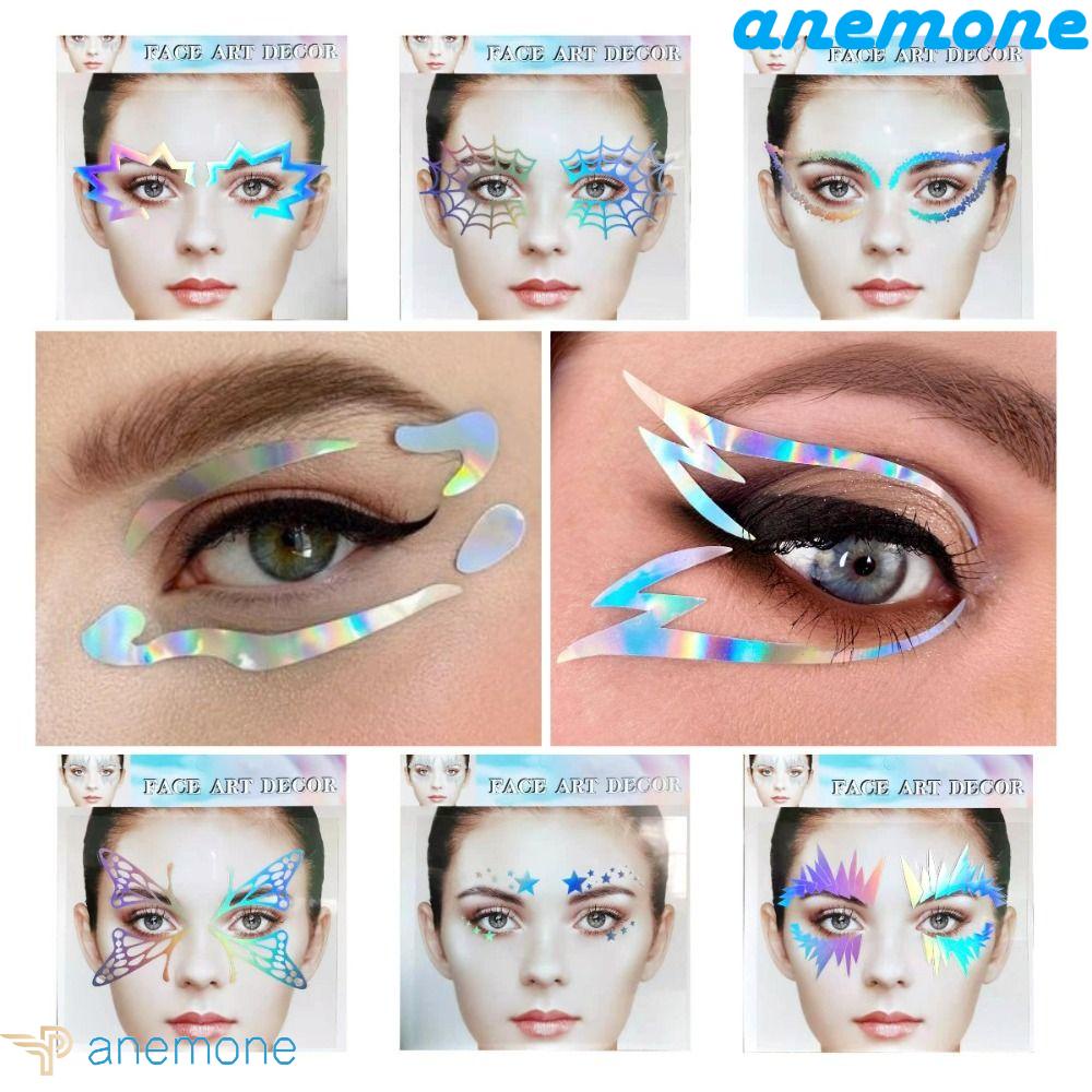 Miếng Dán Hình Xăm Tạm Thời Lấp Lánh Ánh Bạc Chống Thấm Nước Hình Bướm Và Ngôi Sao Quyến Rũ Trang Điểm Lễ Hội