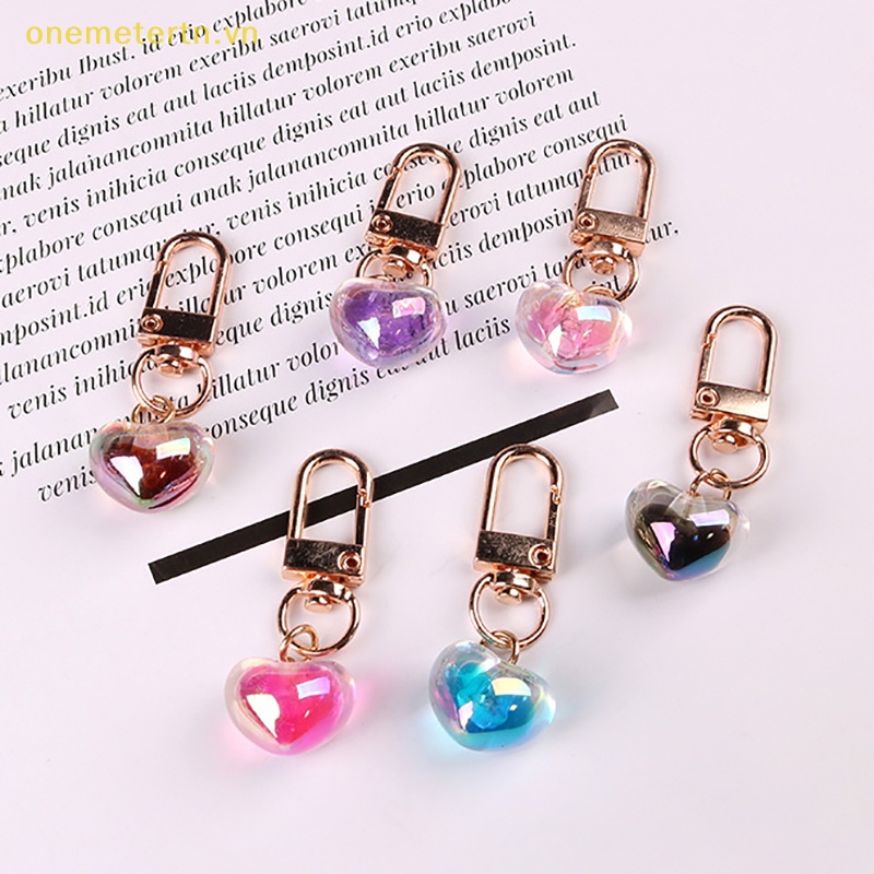 Móc Khóa Hình Trái Tim Lấp Lánh Phong Cách Hàn Quốc Dành Cho Nữ