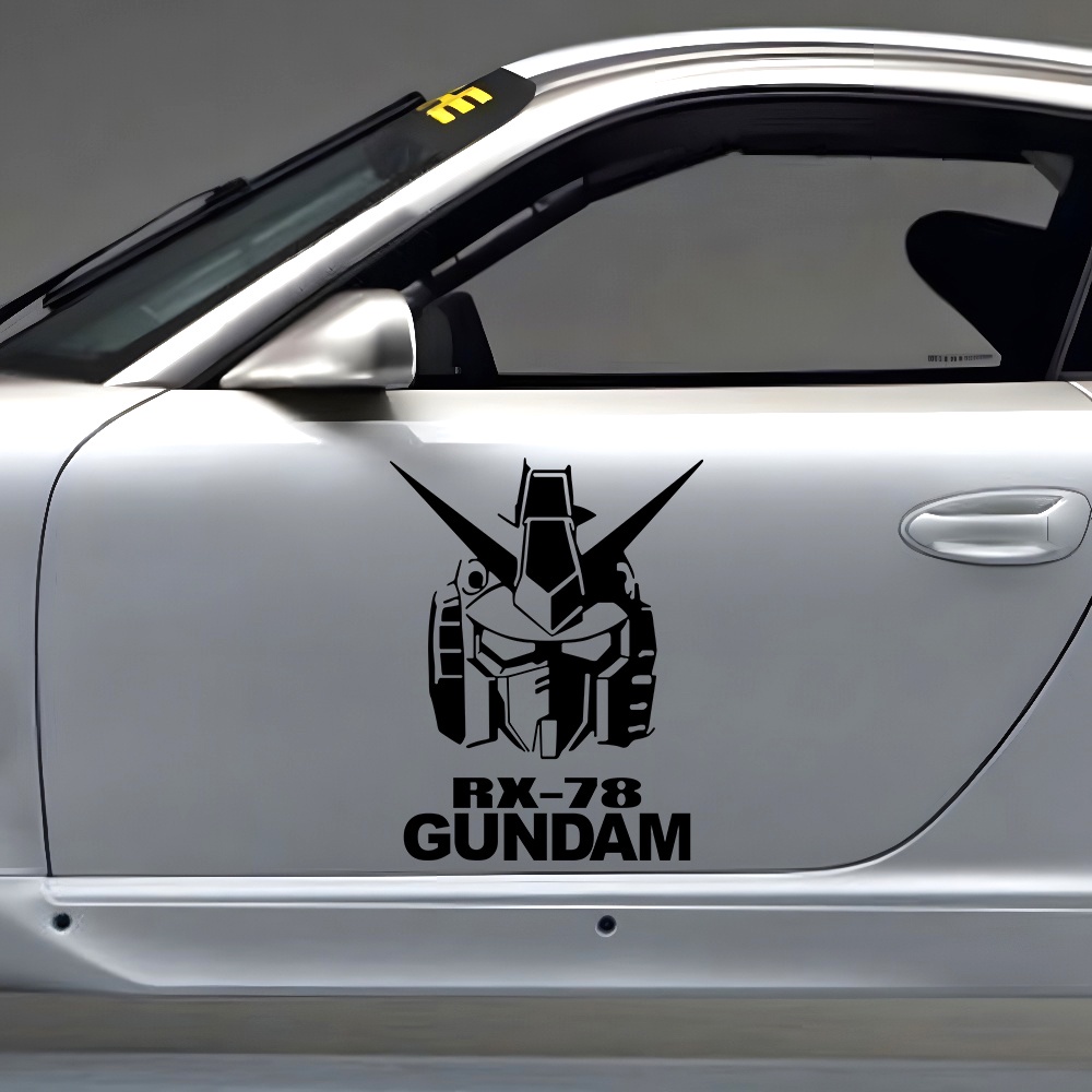 Sticker Dán Trang Trí Kính Chắn Gió Xe Hơi Hình GUNDAM Mobile Suit Nhật Bản