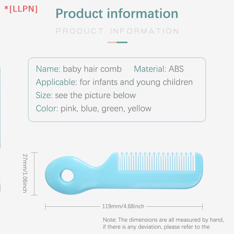 Lược Chải Tóc Mát Xa Da Đầu Bằng Nhựa ABS Nhiều Màu Sắc Chất Lượng Cao Cho Bé Sơ Sinh
