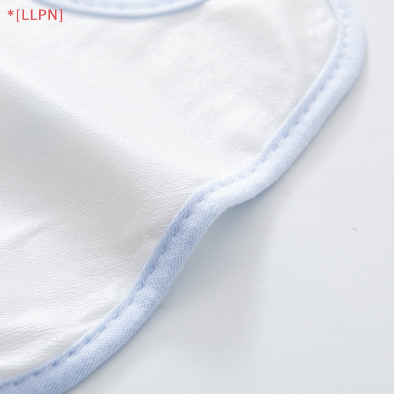 Yếm Ăn Cotton Hai Lớp Chống Thấm Nước In Hình Chú Voi Dễ Thương Cho Bé