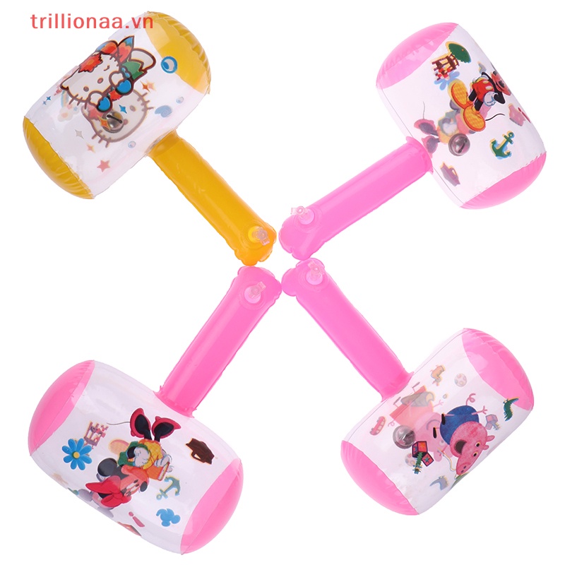 Búa Bơm Hơi Trillionaa Họa Tiết Hoạt Hình Có Chuông Màu Sắc Ngẫu Nhiên Cho Bé