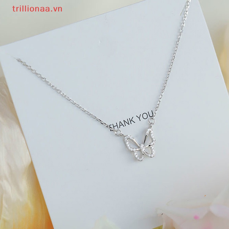 Vòng cổ Mặt Bướm Đính Đá Sang Trọng Cho Nữ