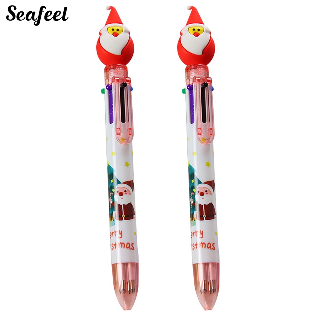 Set 2 Bút Bi 6 Màu Sắc Đáng Yêu