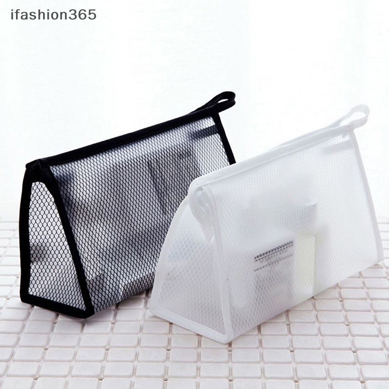 1 Túi Lưới Đựng Mỹ Phẩm / Đồ Trang Điểm Tiện Dụng Khi Đi Du Lịch ifashion365