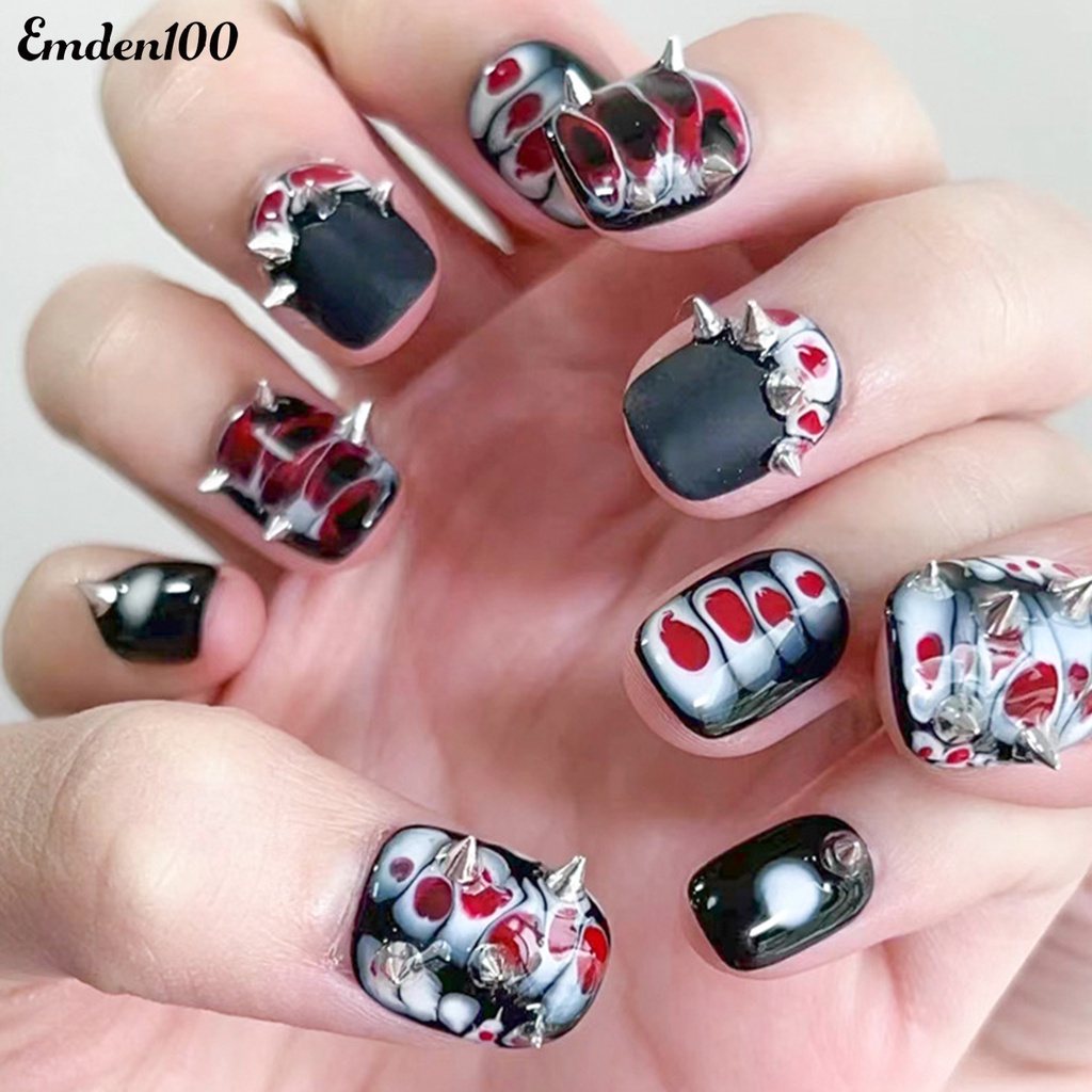 1 Hộp Phụ Kiện Đinh Tán Trang Trí Móng Tay 12 Ngăn Không Phai Màu Chống Rơi Có Thể Tháo Rời DIY