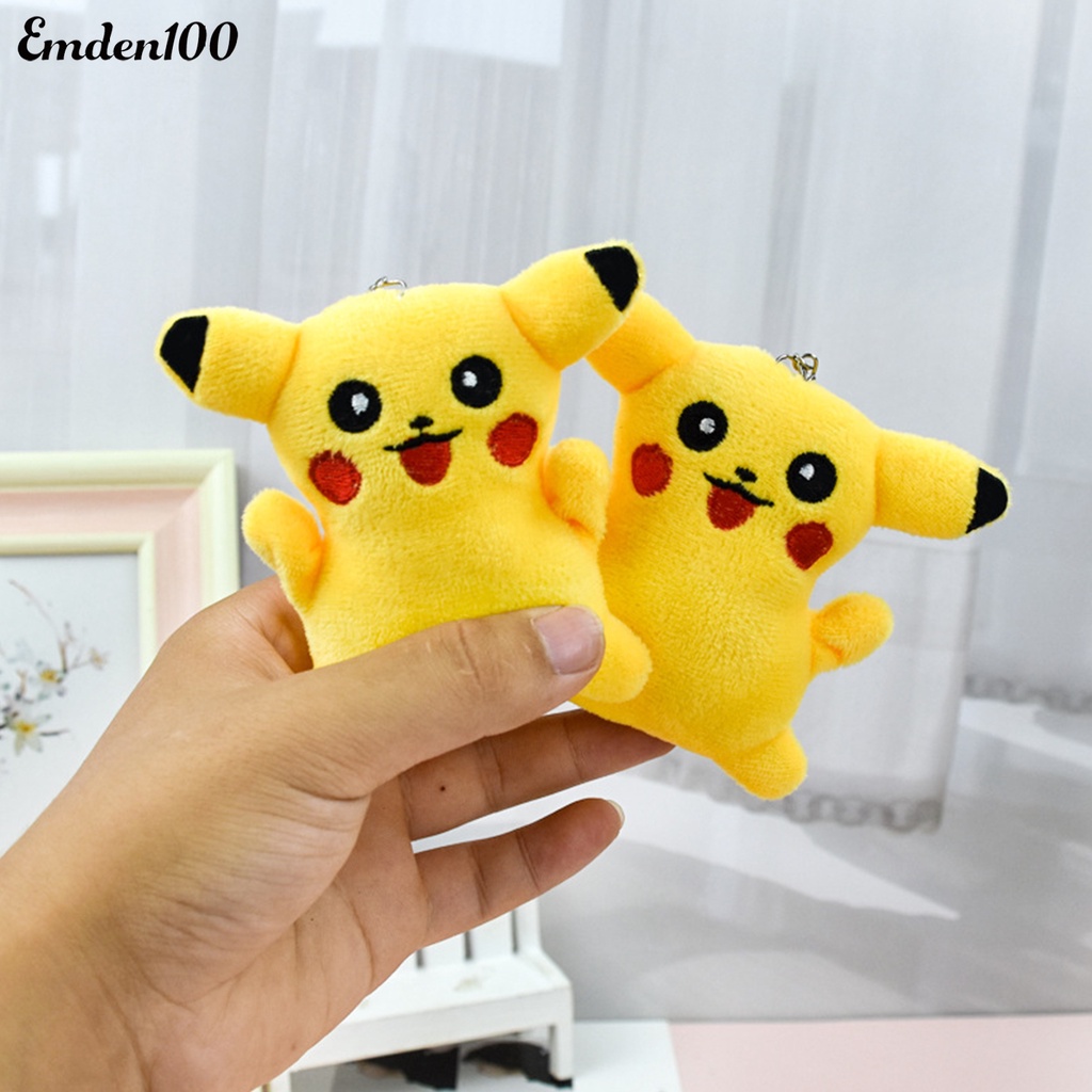 Móc Khóa Hình Pikachu Nhồi Bông Dễ Thương