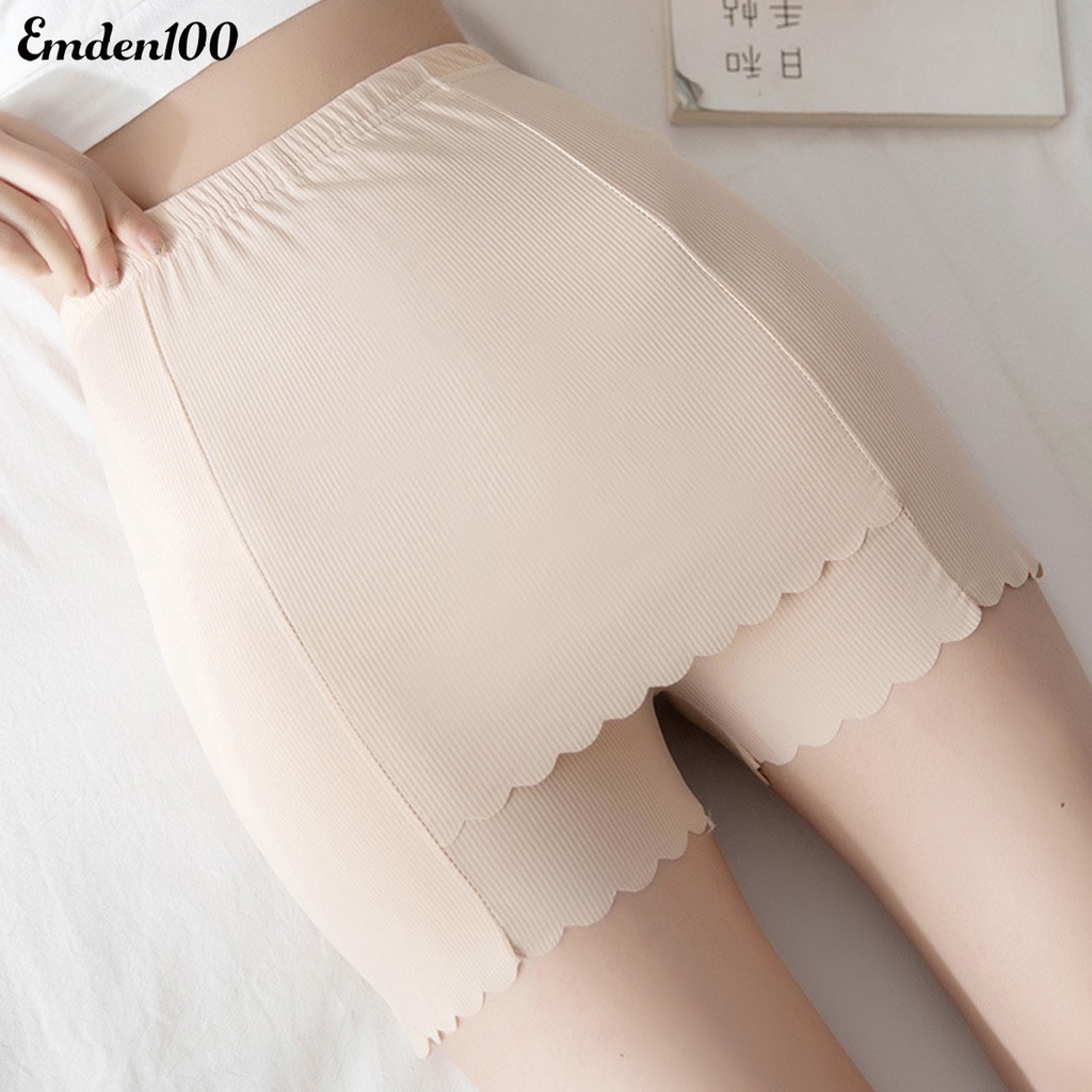 Quần Short Lưng Cao Phối Ren Màu Sắc Thời Trang Cho Nữ