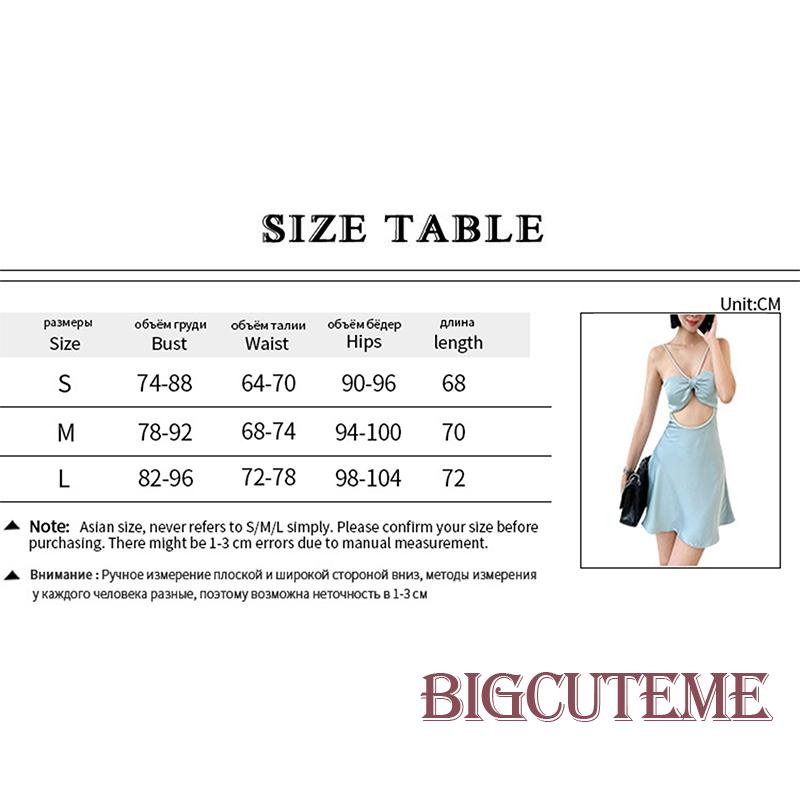 [] - Đầm Mini Hai Dây Cổ Chữ V Màu Trơn Sáng Bóng Mùa Hè Dành Cho Nữ