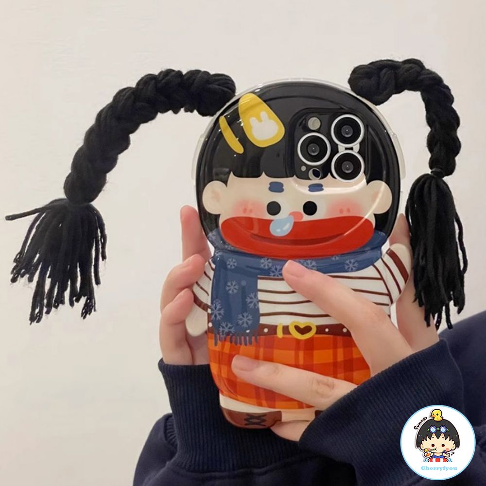 Ốp Điện Thoại TPU Dẻo Họa Tiết Cô Gái Đuôi Ngựa Độc Đáo Chống Sốc Cho iPhone 14 13 12 11 Pro Max XR XS Max