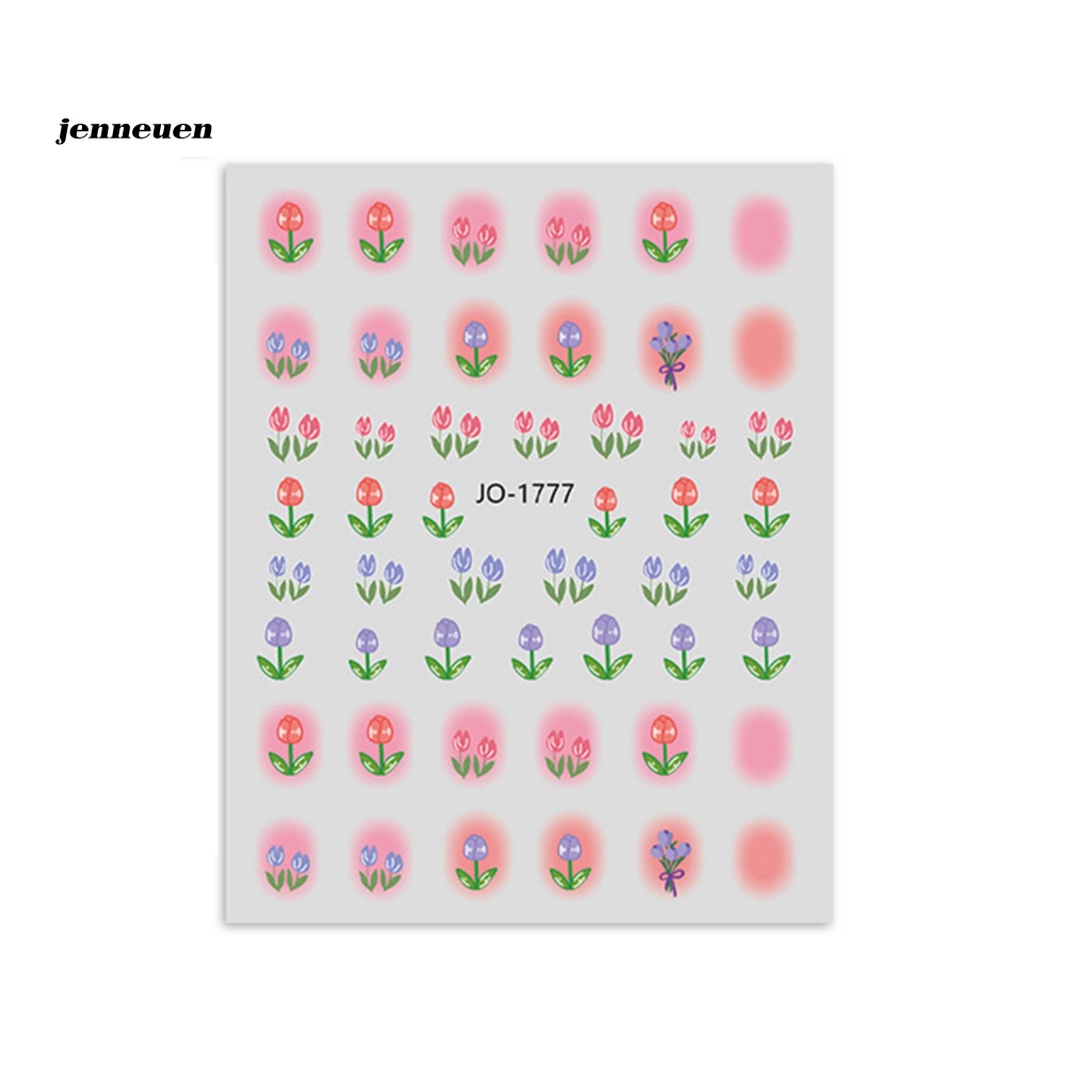 Miếng Dán Trang Trí Móng Tay Tự Dính Siêu Mỏng 2D Màu Sắc Tươi Sáng