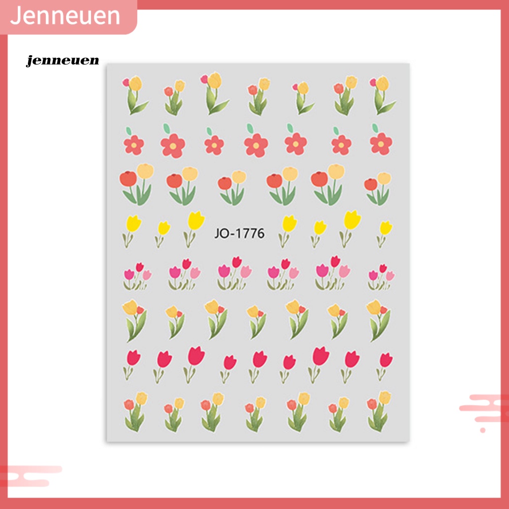 Miếng Dán Trang Trí Móng Tay Tự Dính Siêu Mỏng 2D Màu Sắc Tươi Sáng