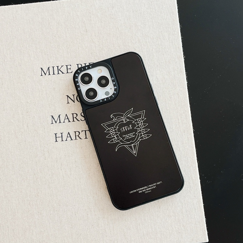 Ốp Điện Thoại silicone Mềm Mặt Gương eva Cho iphone 15 xr 11 12 13 14 plus pro max