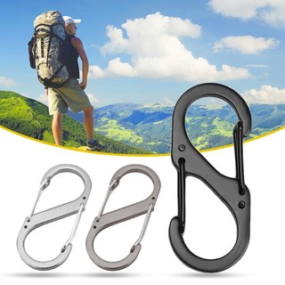 Set 6 móc khóa chữ s bằng thép không gỉ đa năng
