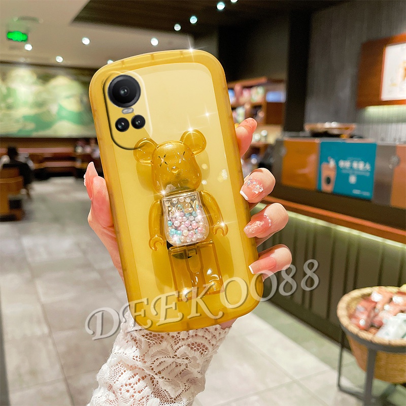 Ốp Điện Thoại Mềm Có Giá Đỡ Hình Gấu Cho OPPO Reno10Pro + Reno10 Pro Plus Pro + 5G 4G 2023 Reno 10 10Pro