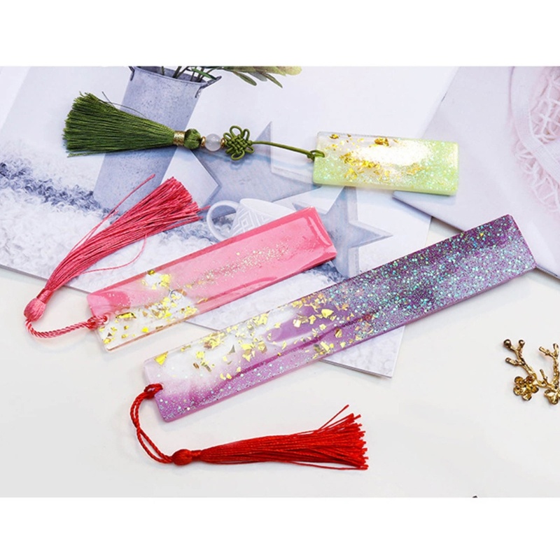 Khuôn Silicone Làm Thẻ Đánh Dấu Sách Hình Chữ Nhật / Mèo / Cá Heo Độc Đáo DIY