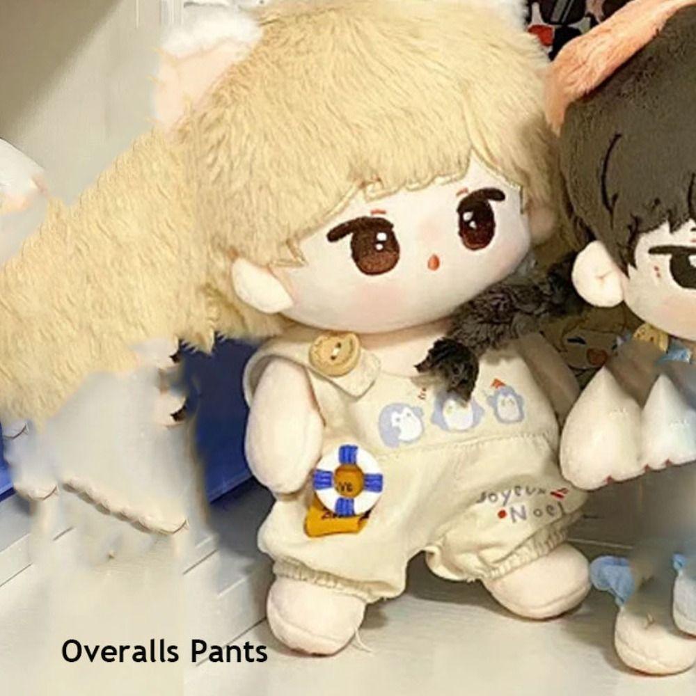 1 Bộ / 1 Bộ Áo Hoodie + Quần Yếm Cotton 20cm In Họa Tiết Hoạt Hình Dễ Thương Cho Búp Bê Tỉ Lệ 1 / 12