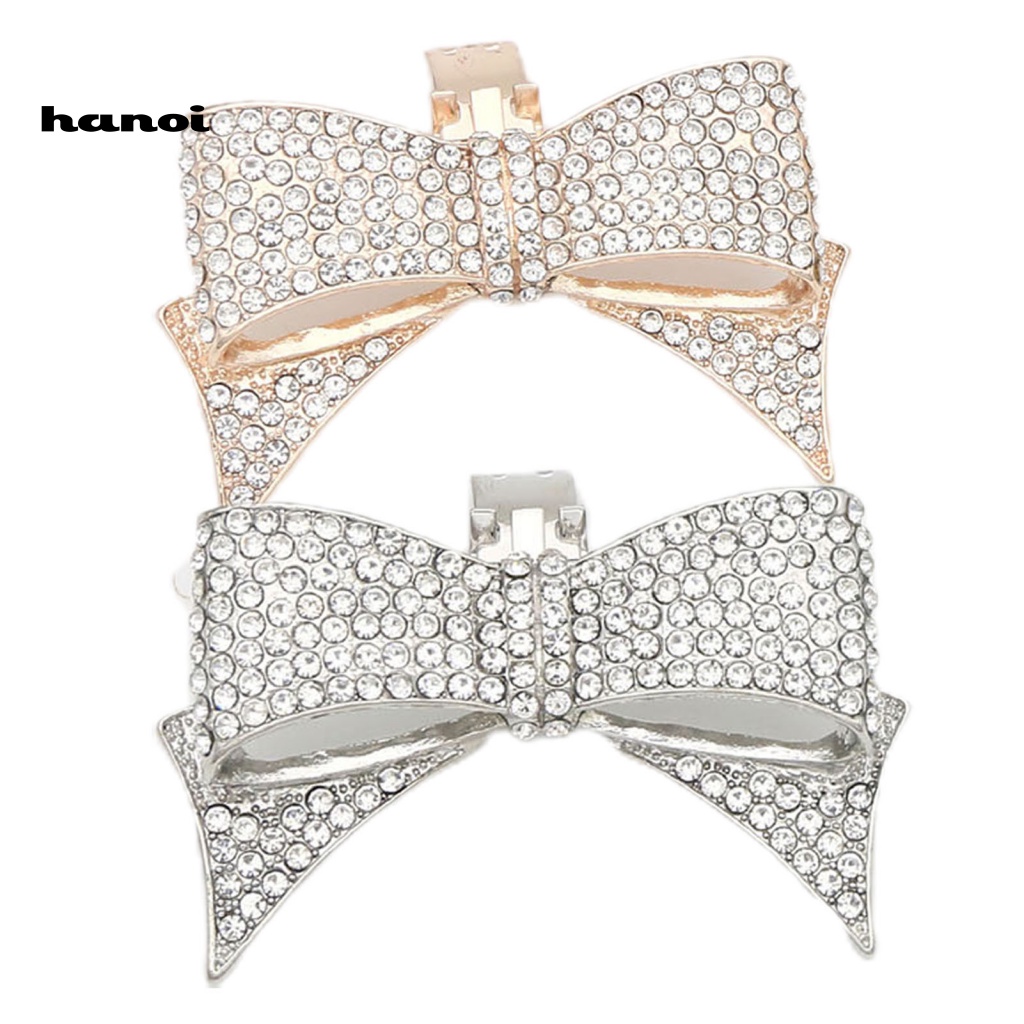 Han_giày Kẹp Đính Đá Thủ Công Cao Cấp Có Thể Tháo Rời Trang Trí Giày Nơ Bằng Hợp Kim Cao Cấp