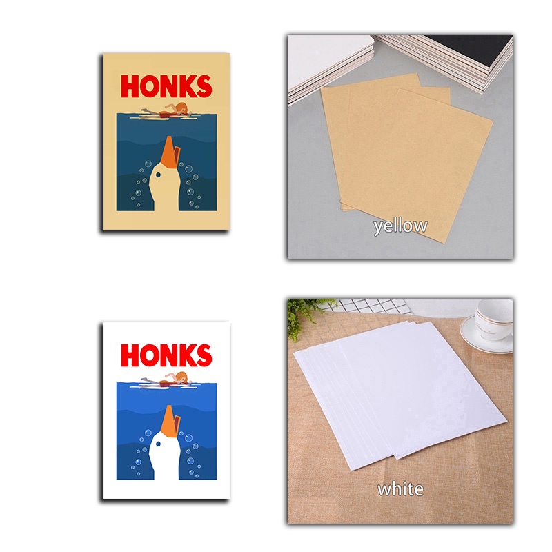 Poster Giấy kraft In Hình Trò Chơi Ngỗng Dễ Thương Sáng Tạo