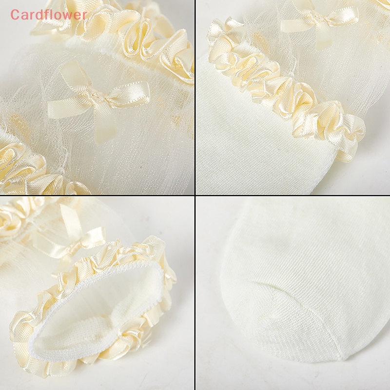 1 Đôi Tất Cotton Mỏng Phối Ren Thoáng Khí Đính Nơ Phong Cách Lolita Mới