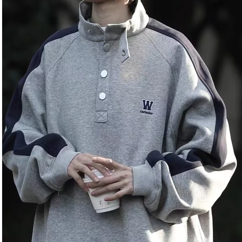 Áo nỉ nam SINRANSINYA dài tay cổ tròn thời trang Nhật Bản