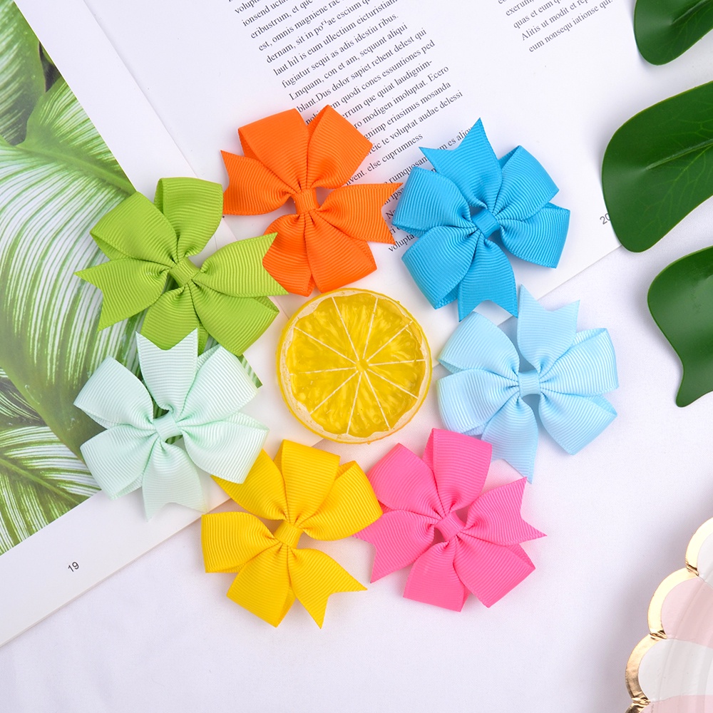 1 Kẹp Tóc Nơ Ruy Băng Nhiều Màu 2.44 Inch Dễ Thương Cho Bé Gái