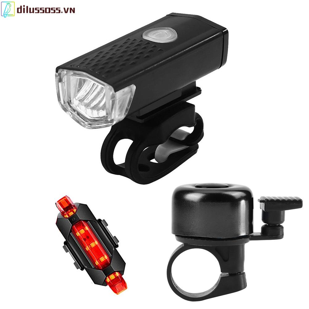 Bộ Đèn Pha LED Và Chuông An Toàn Ban Đêm Cho Xe Đạp