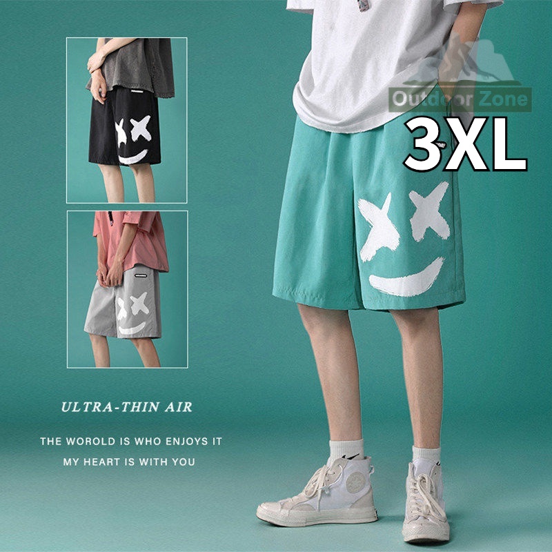 Quần Short Đi Biển Dáng Suông Chất Liệu Nhanh Khô Thoáng Khí Thời Trang Phong Cách Hồng Kông Cho Nam