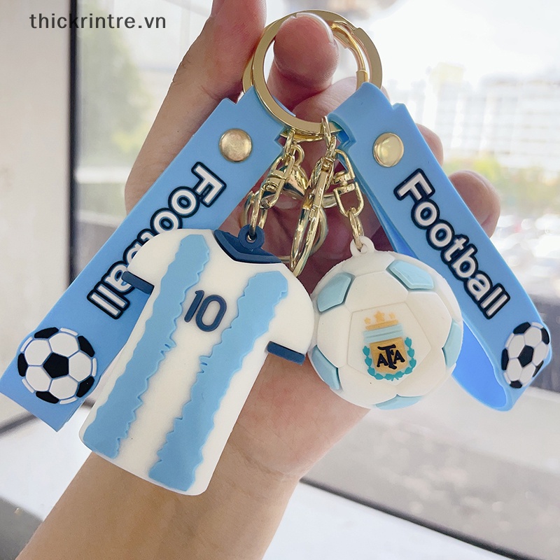 Móc Khóa Hình Ngôi Sao Bóng Đá Messi Trang Trí Ba Lô / Túi Xách / Xe Hơi