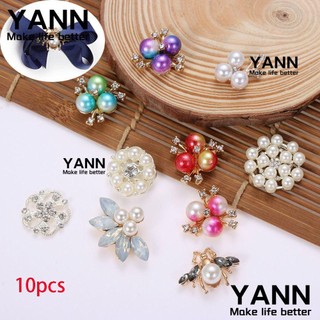 10 Nút may vá thủ công hình con ong/hoa đính ngọc trai xinh xắn dùng làm phụ kiện trang trí đám cưới/quần áo