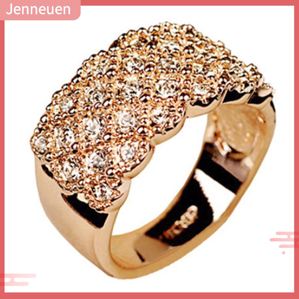 Nhẫn Đính Hôn Dát Đá Sang Trọng Cho Nữ