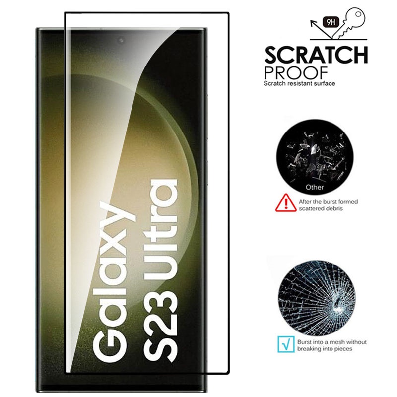 Dành Cho Samsung Galaxy S23 Ultra S22 S21 + S20 Plus S10 5G Viền Cong Full Cover Kính Cường Lực Bảo Vệ Màn Hình Phim