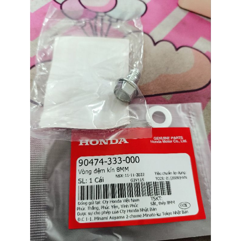 Ốc xã nhớt láp + long đền ab air blade 110 click 110 lead 110 scr 110 scoopy vision vs beat genio